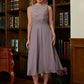 Natasha A-Line/Princess Chiffon Lace Scoop Sleeveless Tea-Length Mother of the Bride Dresses DEP0020366