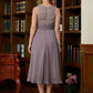 Natasha A-Line/Princess Chiffon Lace Scoop Sleeveless Tea-Length Mother of the Bride Dresses DEP0020366