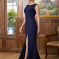 Isabela Sheath/Column Stretch Crepe Scoop Sleeveless Floor-Length Mother of the Bride Dresses DEP0020361