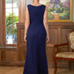 Isabela Sheath/Column Stretch Crepe Scoop Sleeveless Floor-Length Mother of the Bride Dresses DEP0020361