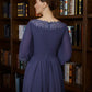 Sophia A-Line/Princess Chiffon Ruched Bateau 3/4 Sleeves Asymmetrical Mother of the Bride Dresses DEP0020265