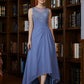 Ada A-Line/Princess Chiffon Applique Scoop Sleeveless Asymmetrical Mother of the Bride Dresses DEP0020257