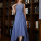 Ada A-Line/Princess Chiffon Applique Scoop Sleeveless Asymmetrical Mother of the Bride Dresses DEP0020257