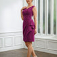 Paige Sheath/Column Stretch Crepe Ruched V-neck Sleeveless Knee-Length Mother of the Bride Dresses DEP0020262