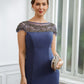 Jaylen Sheath/Column Chiffon Beading Bateau Short Sleeves Floor-Length Mother of the Bride Dresses DEP0020253