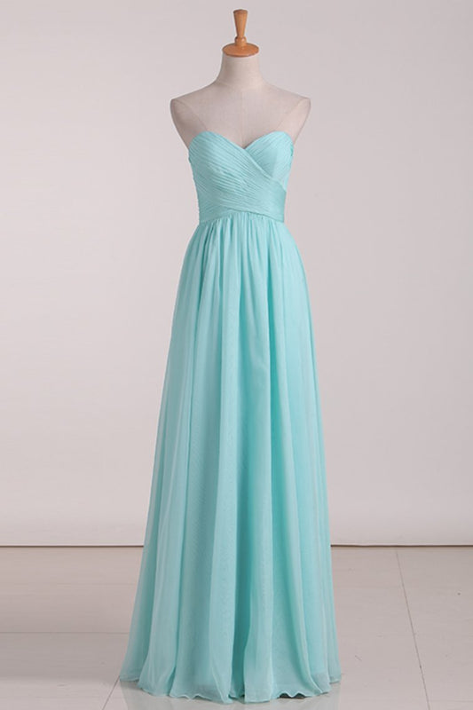 A Line Sweetheart A Line Bridesmaid Dresses With Ruffles Chiffon