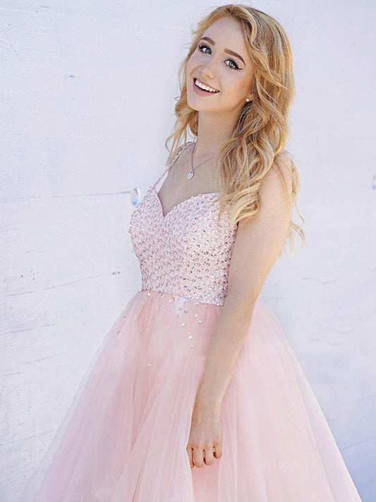 Isabela Homecoming Dresses 2024 A-Line Sweetheart Sleeveless Beading Tulle