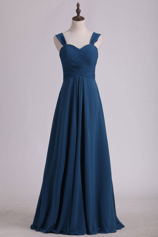 New Arrival Sweetheart Bridesmaid Dresses A Line Chiffon With Ruffles