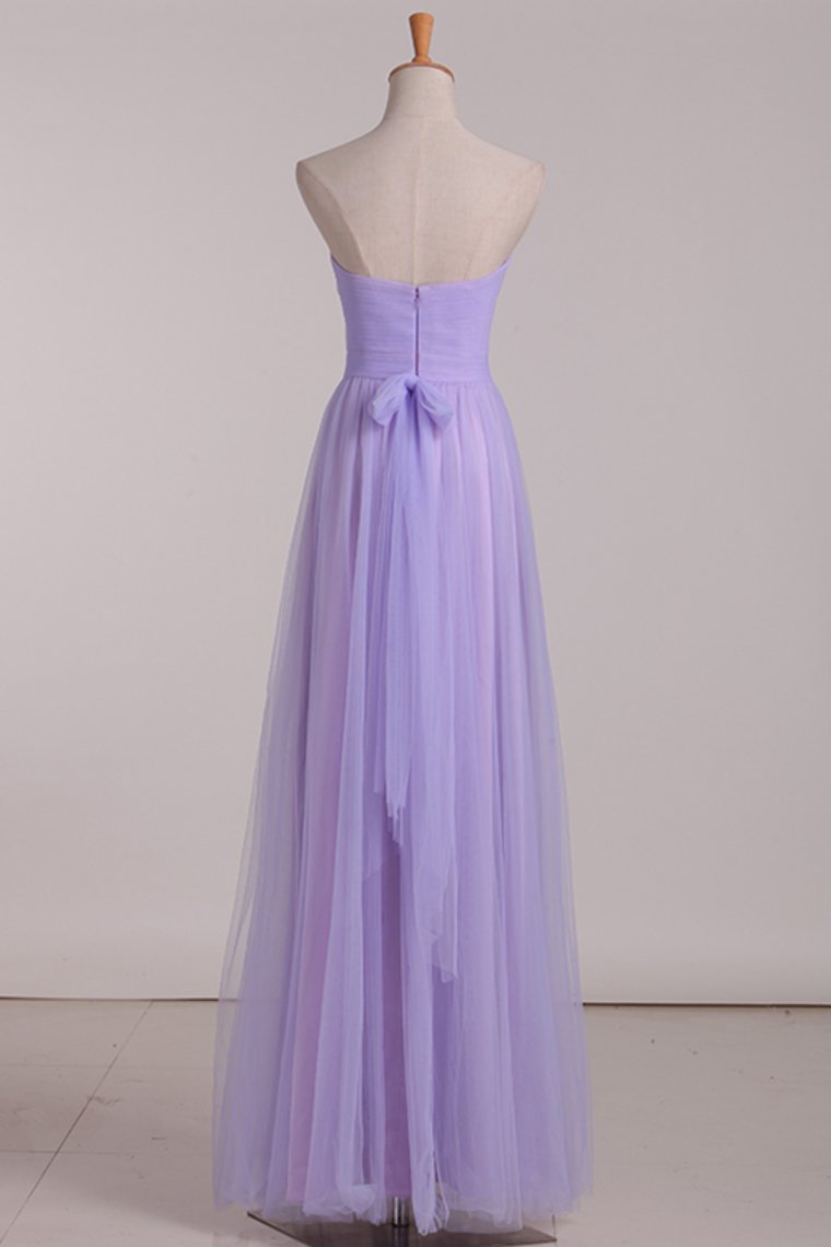 Chiffon With Ruffles Bridesmaid Dresses Sweetheart Floor Length A Line