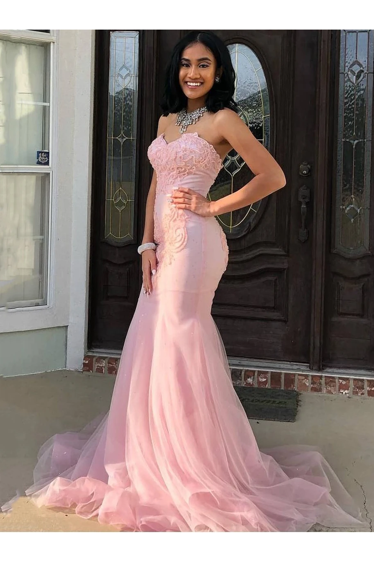 Sweetheart Mermaid/Trumpet Long Prom Dress With SJSPK1378Z2