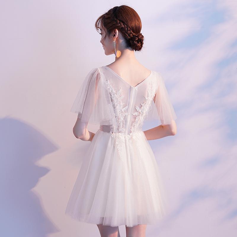 Short Lovely Tulle And Mini Homecoming Dresses Lace Ivory Meg Short Party Dress Graduation Dress CD24555