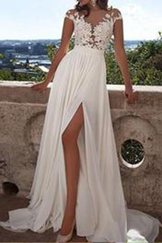 See through wedding dresses Sexy lace prom dresses Beach wedding gown Prom dresses sexy prom dresses