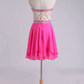 Prom Dress Sweetheart A Line With Layered Chiffon Skirt Bicolor Short/Mini