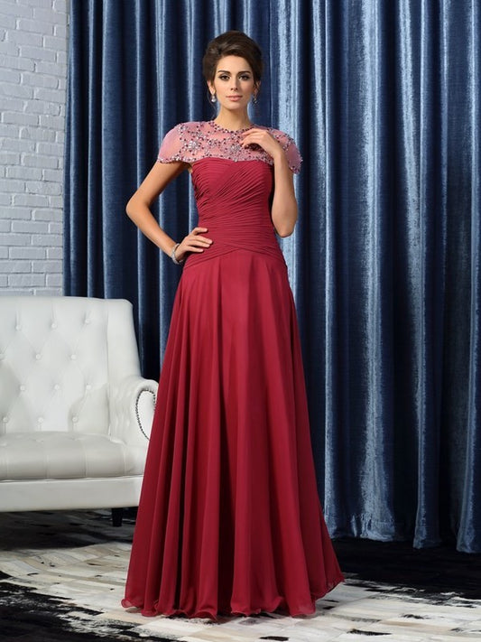 A-Line/Princess Sweetheart Ruched Sleeveless Long Chiffon Mother of the Bride Dresses DEP0007444