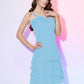 A-Line/Princess Spaghetti Straps Sleeveless Ruffles Short Chiffon Bridesmaid Dresses DEP0005362