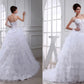 Ball Gown Beading Sweetheart Sleeveless Applique Organza Wedding Dresses DEP0006894
