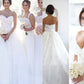Ball Gown Tulle Applique Sweetheart Sleeveless Sweep/Brush Train Wedding Dresses DEP0006520