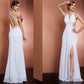 A-Line/Princess Halter Sleeveless Applique Beading Long Chiffon Dresses DEP0002725