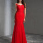 Sheath/Column Scoop Applique Sleeveless Long Lace Dresses DEP0003047