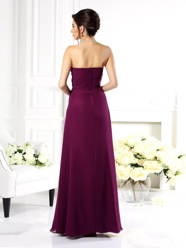 A-Line/Princess Sweetheart Beading Sleeveless Long Chiffon Mother of the Bride Dresses DEP0007374