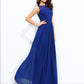 A-line/Princess Scoop Lace Sleeveless Long Chiffon Dresses DEP0002211