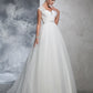 Ball Gown Sweetheart Ruched Sleeveless Long Tulle Wedding Dresses DEP0006724