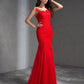 Sheath/Column Scoop Applique Sleeveless Long Lace Dresses DEP0003047