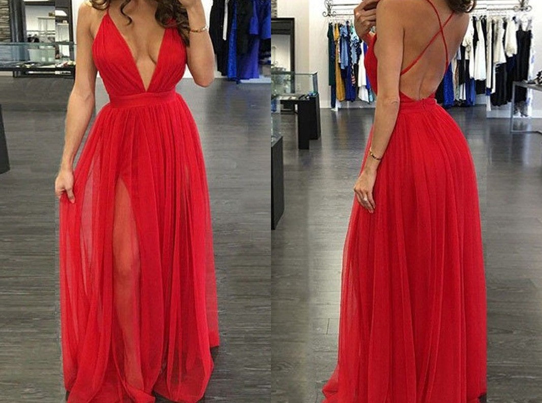 A-Line/Princess Spaghetti Straps Sleeveless Floor-Length Chiffon Dresses DEP0001812