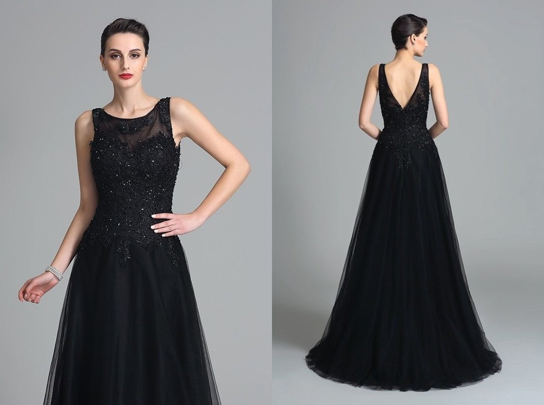 A-Line/Princess Straps Beading Sleeveless Long Net Mother of the Bride Dresses DEP0007280